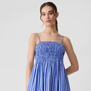 Smocked Squareneck Maxi Dress